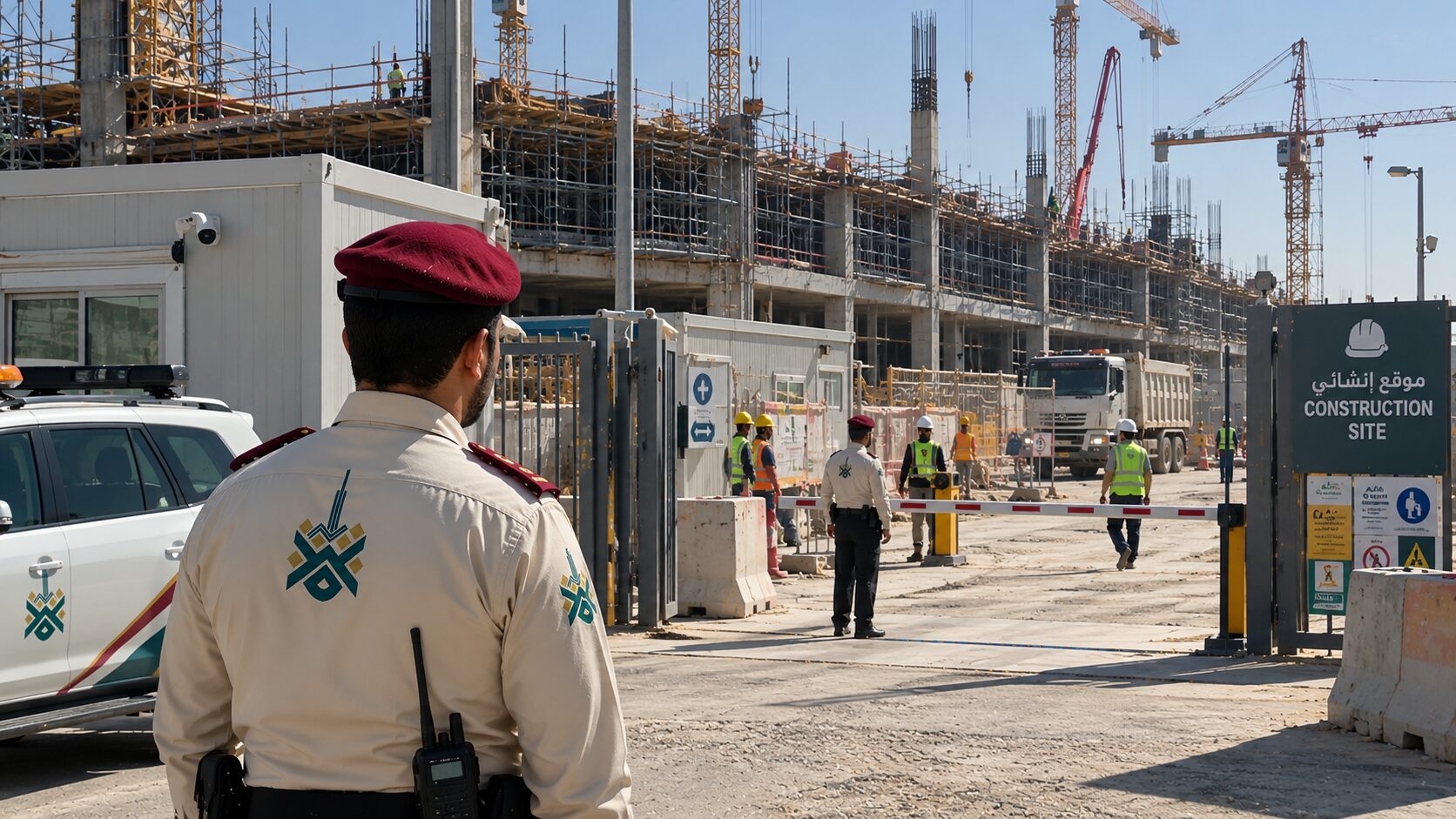 الحراسات الأمنية للمشاريع الإنشائية في المملكة العربية السعودية
